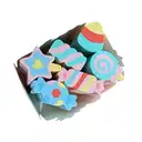 Long eraser candy shape (6 pieces) / cute eraser – image 2