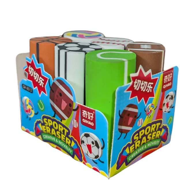 Long eraser Ball shape (6 pieces)