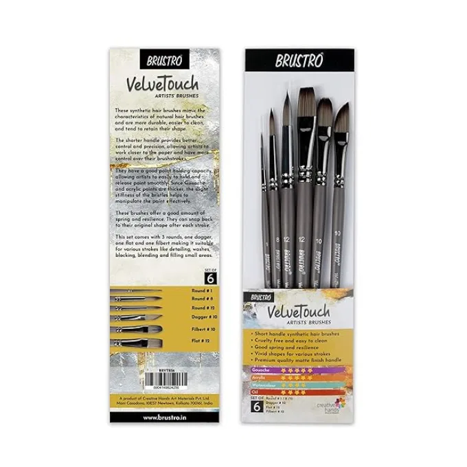 Brustro Paint Brushes / Paint brush set / 5 Paint brushes 