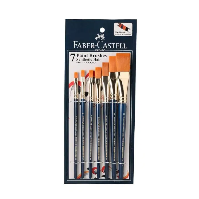 Faber castell Paint brusht set / 7 Flat brushes 