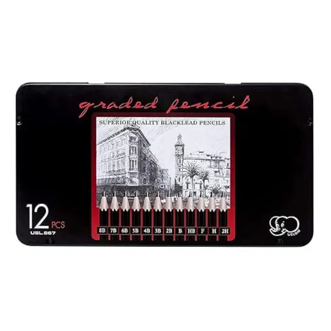 Worison graded sketch pencil set / pencils shades set / shade pencil set / sketch pencils (12 pcs) 