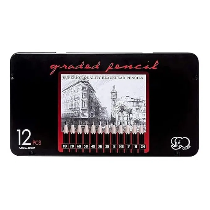 Worison graded sketch pencil set / pencils shades set / shade pencil set / sketch pencils (12 pcs) 