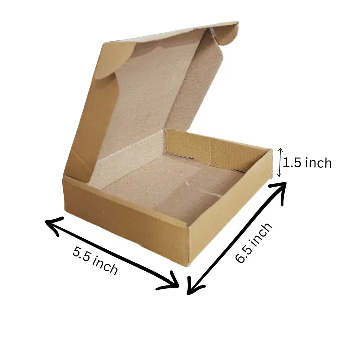 Cardboard box for packaging / box for parcel / small box - 5.5"x6.5"x1.5"