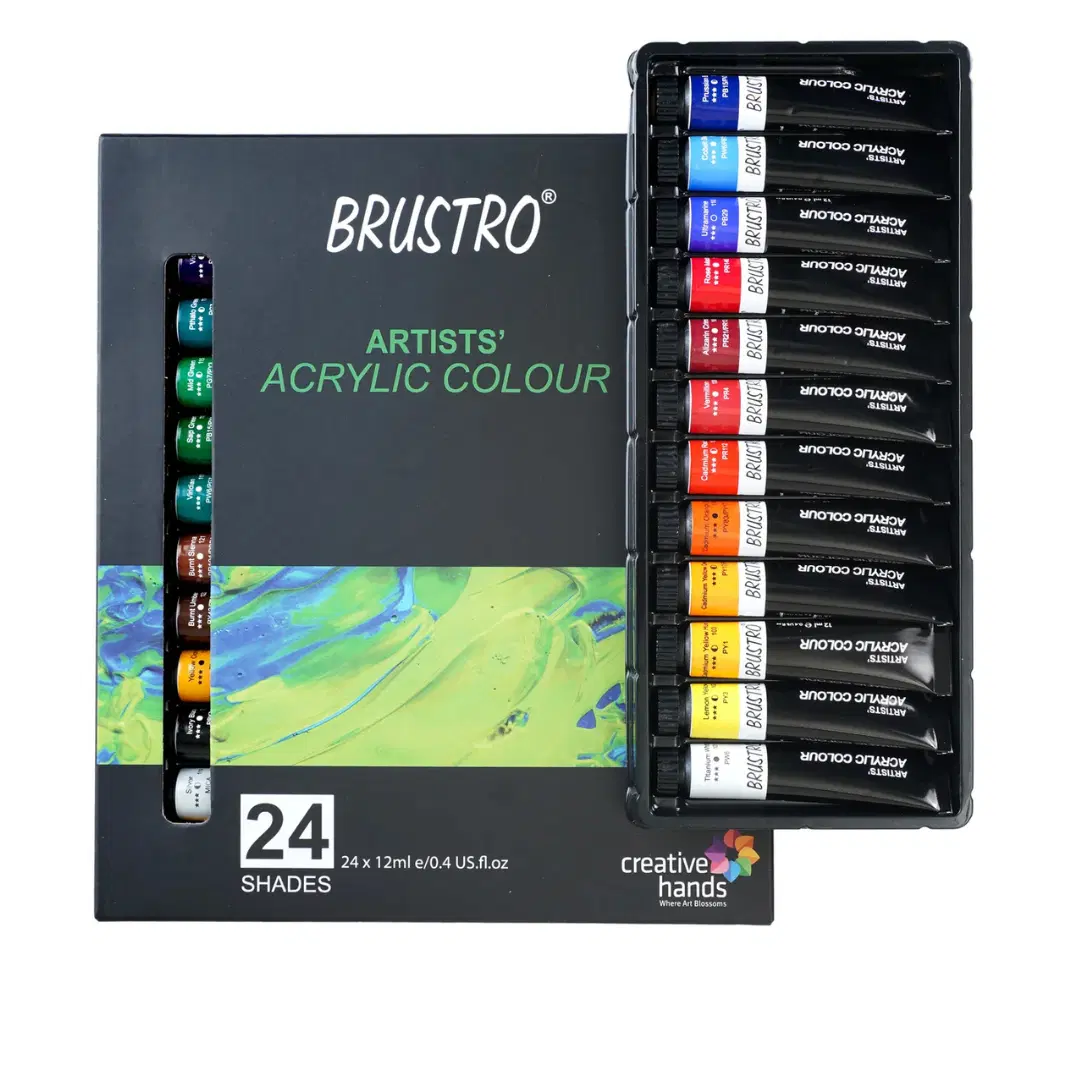 Brustro acrylic colours - 24 shades / tube colours / water colors / water colours / acrylic colors