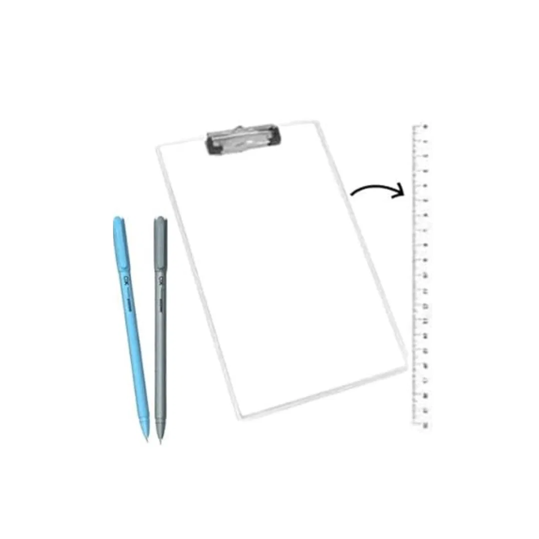 Hauser Germany Exam Writing Pad With 2 pcs pens / transparent exam pad / paper pad / exam board