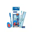 Doms Superman Kit - 1 Pencil 1 Eraser 1 Scale 1 Pencil Sharpener 1 Ball Point Pen / Doms gift set  – image 1