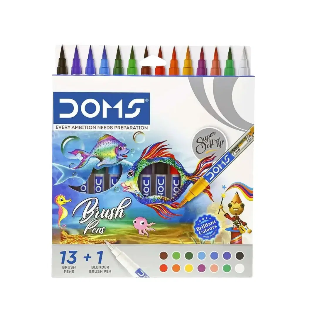 Doms Brush Pens Brilliant Colours 12+1+1 / brush pen set
