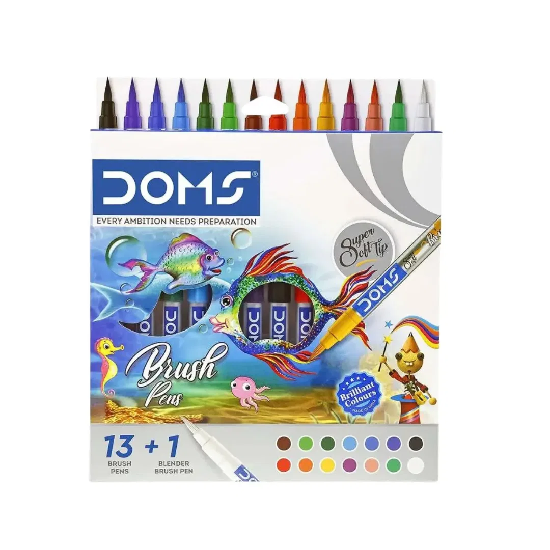 Doms Brush Pens Brilliant Colours 12+1+1 / brush pen set