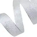 Silver Ribbon / ribbon for project /  silver color ribbon (1.5 metres) – image 1