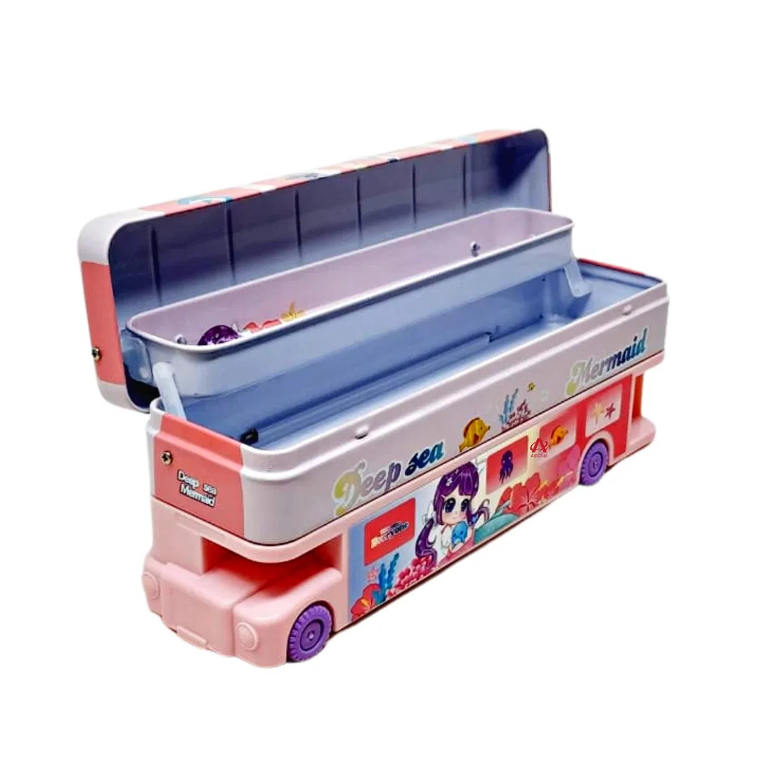 Pencil box for kids Deep Sea Mermaid / metal pencil kit / Geometry Box 