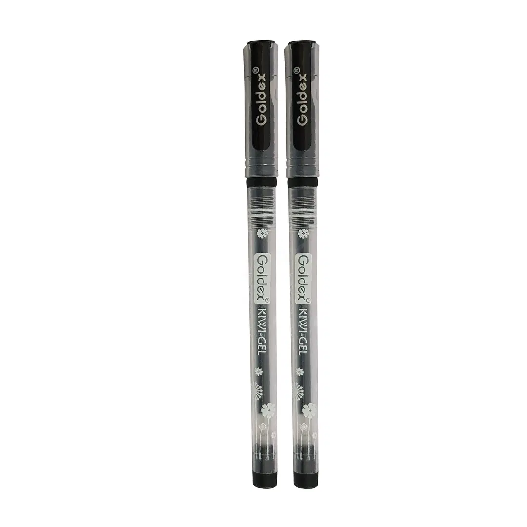 Goldex kiwi-gel pen / black jel pen / gel pen black / jel black pen 