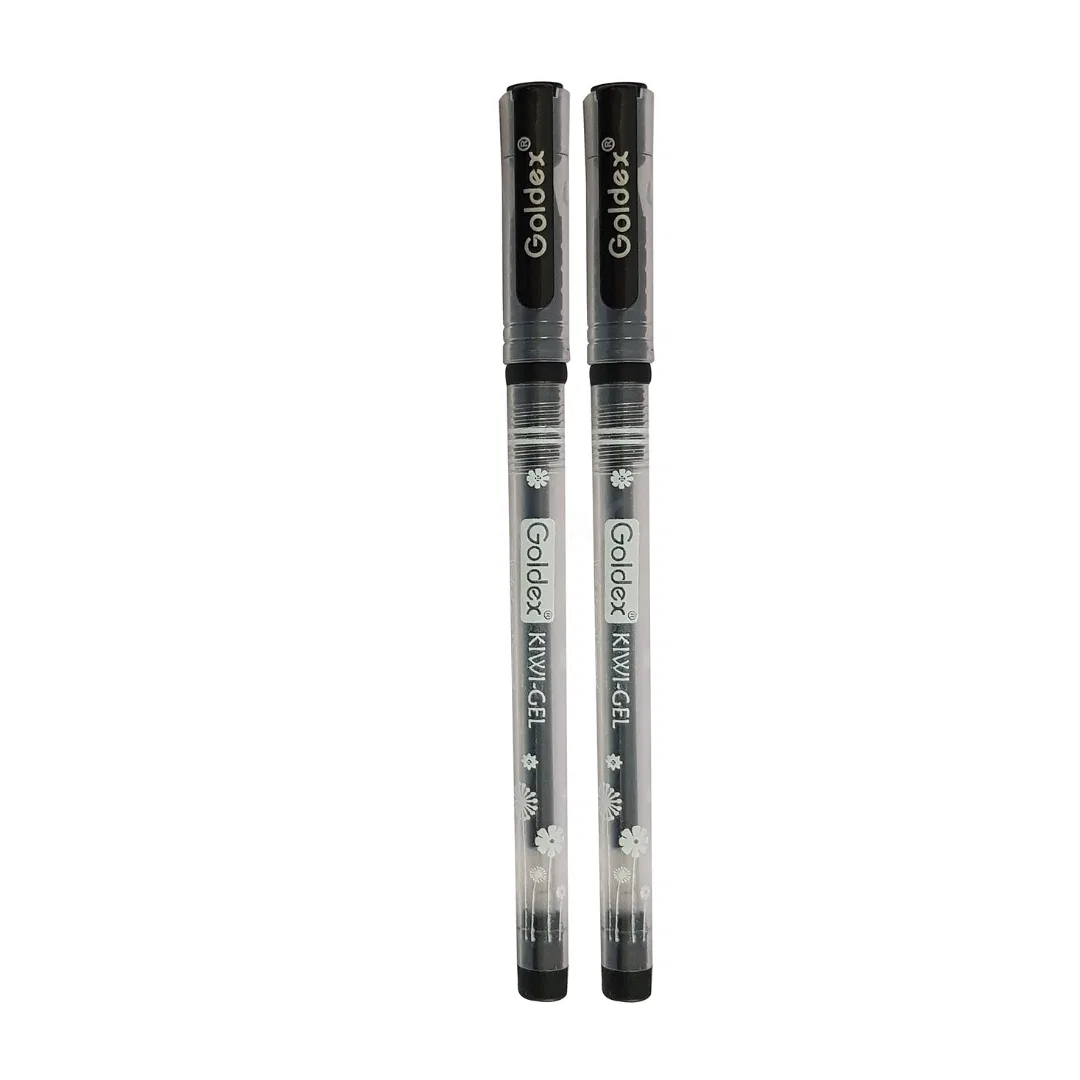 Goldex kiwi-gel pen / black jel pen / gel pen black / jel black pen 