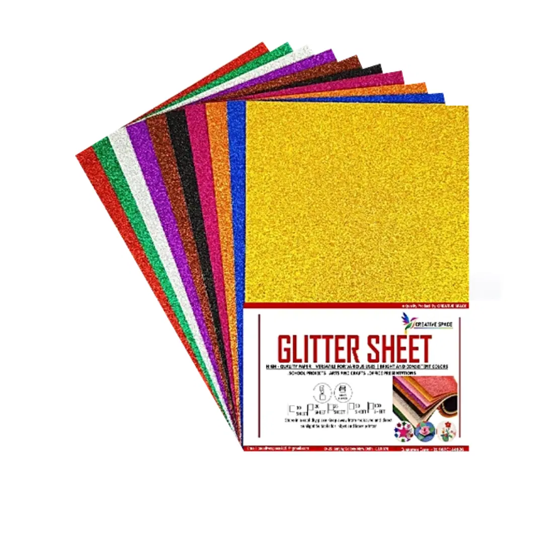 Glitter Sheets Single Colour - 10 sheets