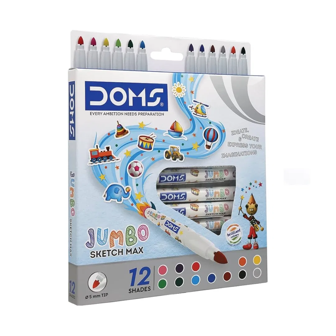 Doms Jumbo Sketch Max 12 Shades |0.5 mm Tip