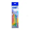 Doms Colourmate Synthetic Flat Hair Brush /  Round - 5 brush set – image 1