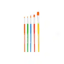 Doms Colourmate Synthetic Flat Hair Brush /  Round - 5 brush set – image 2