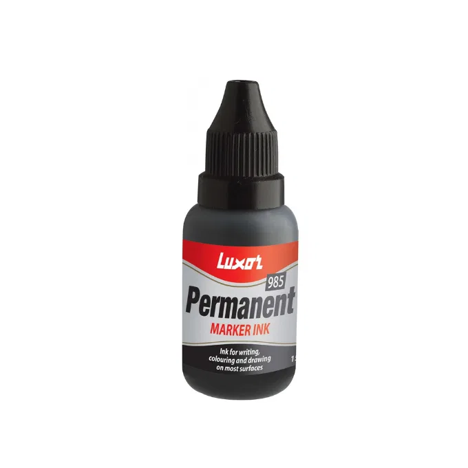Luxor Permanent Marker Black Ink ( 15ml ) / Black permanent marker ink 