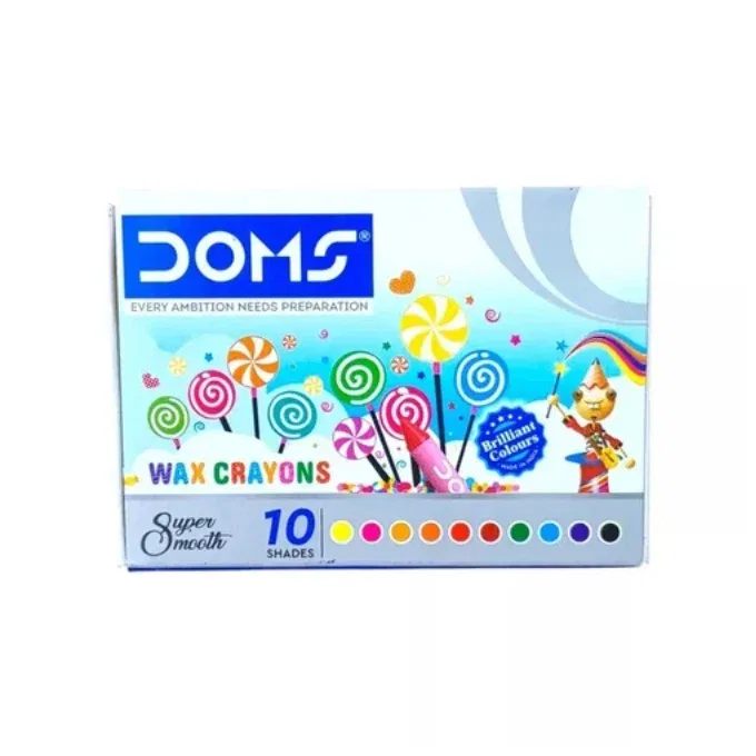 Doms Wax Crayons ( Shades-10 ) / wax crayons for kids / small crayons for return gift