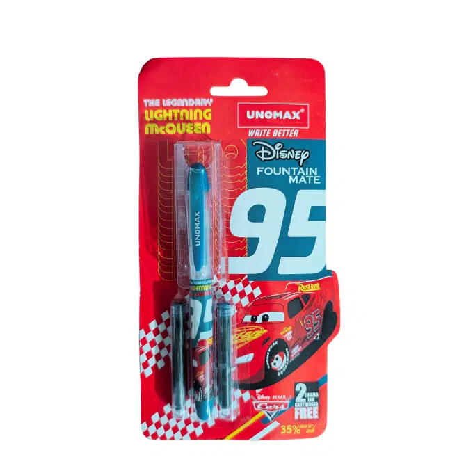 Unomox car disney blue fountain mate pen / ink pen system / blue gel pen / blue pen