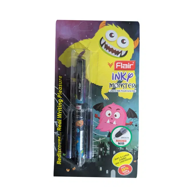Flair ink monster blue fountain pen / liquid ink / ink pen system / blue gel pen / blue pen