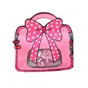  Cartoonish handbag design with bows / zip pouch – image 1