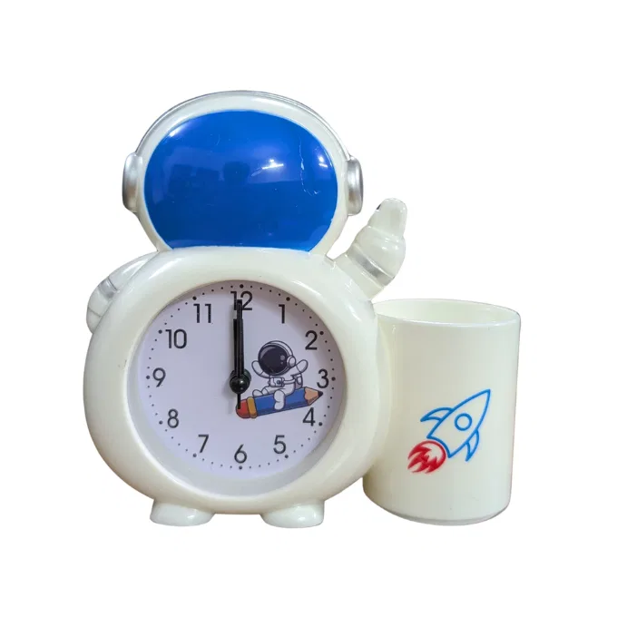 Space style Alarm clock / watch alarm clock with pen stand 