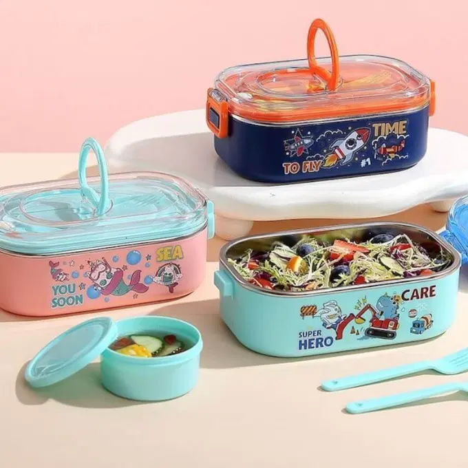 Rectangle size lunch box / lunch box for kids 