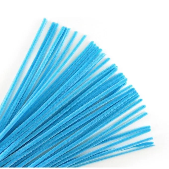 Pipe cleaner for craft / fur with wire for project materials - 5 pieces 