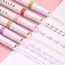 Linear Roller Color Pens Highlighters With 6 Different Curve Shapes – image 2