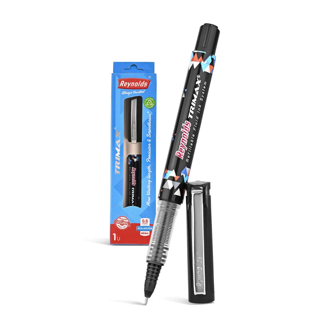 Reynolds Trimax Pen (Black) / Black gel Pen / black pen / pen black