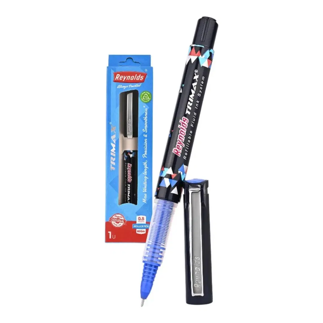 Reynolds Trimax Pen (Blue) /  Blue gel Pen / blue pen / pen blue