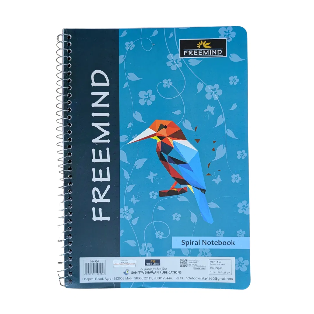 Freemind Spiral Register 100 pages / Both side line register/ Hindi register / spiral notebook