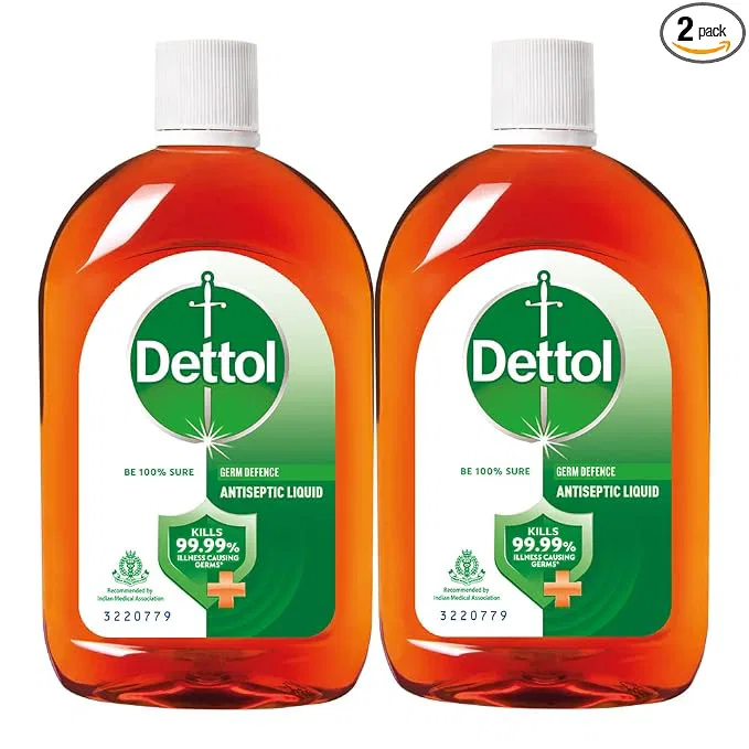Dettol Antiseptic liquid for First aid, Surface Cleaning and Personal Hygiene, 250ml, Pack of 2