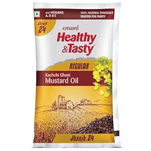 Emami Healthy And Tasty Regular Kachchi Ghani Mustard Oil 825 G