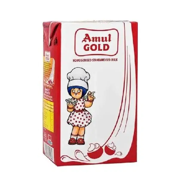 Amul Gold Milk Homogenized Standardized, 1 Litre 