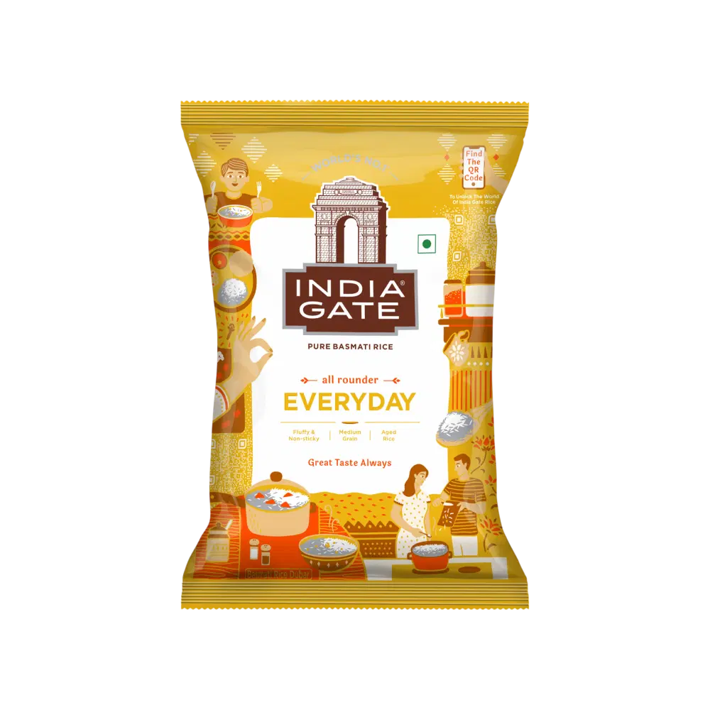 India Gate Everyday Basmati Rice (Medium Grain) 1KG