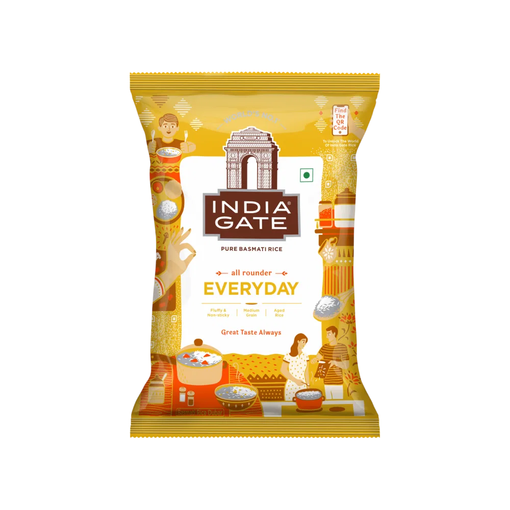 India Gate Everyday Basmati Rice (Medium Grain) 1KG