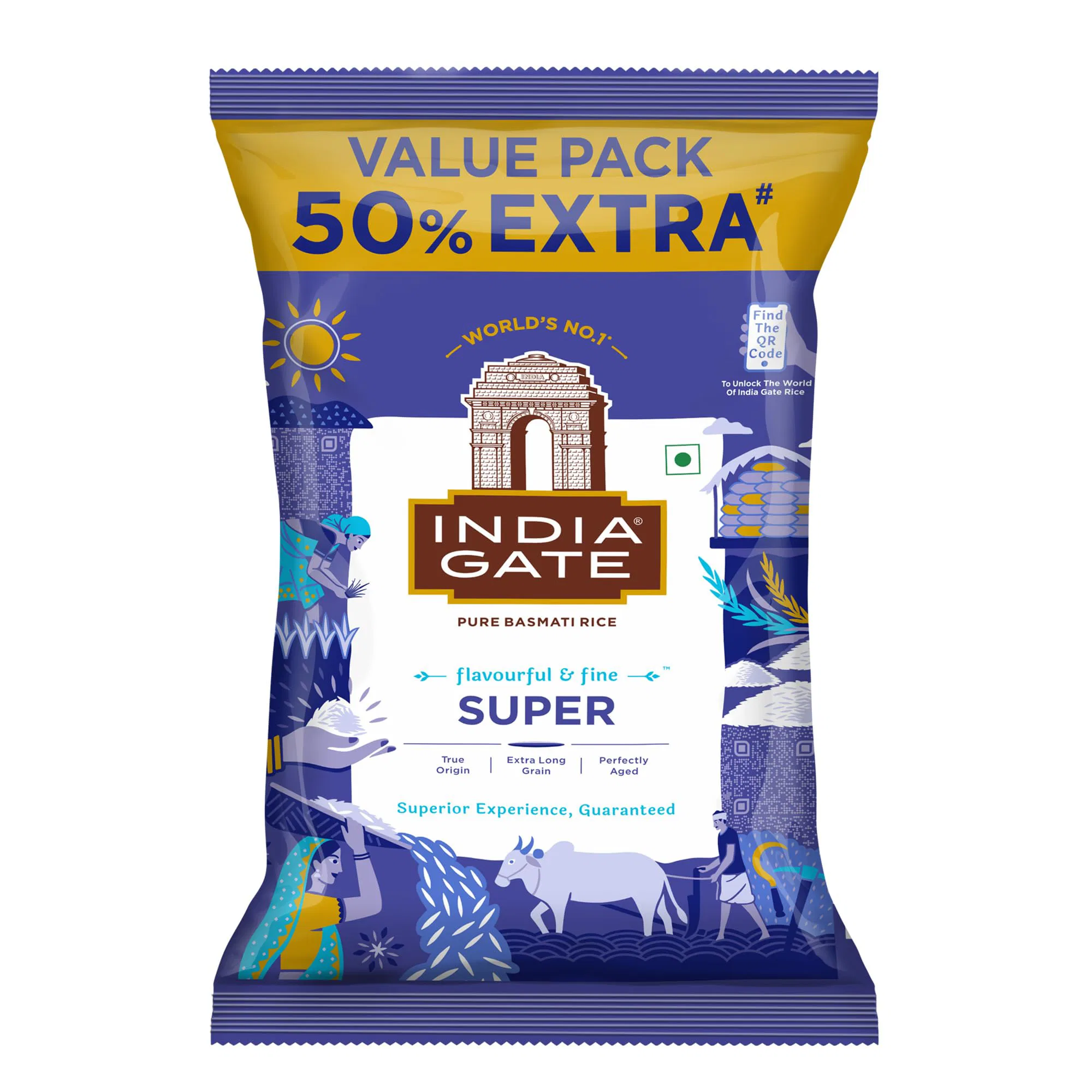 India Gate Super Basmati Rice (Extra Long Grain) 5KG