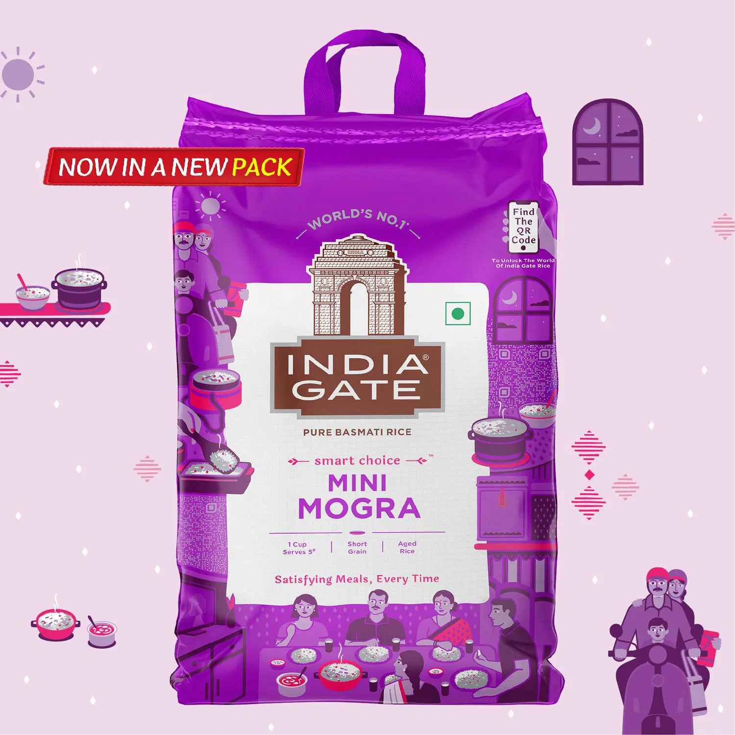 India Gate Mini Mogra Basmati Rice (Short Grain) 5KG