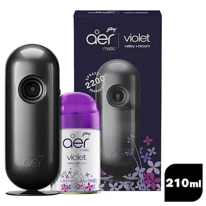 Godrej Aer Matic Violet Valley Bloom Diffuser Machine + Machine 210 ml