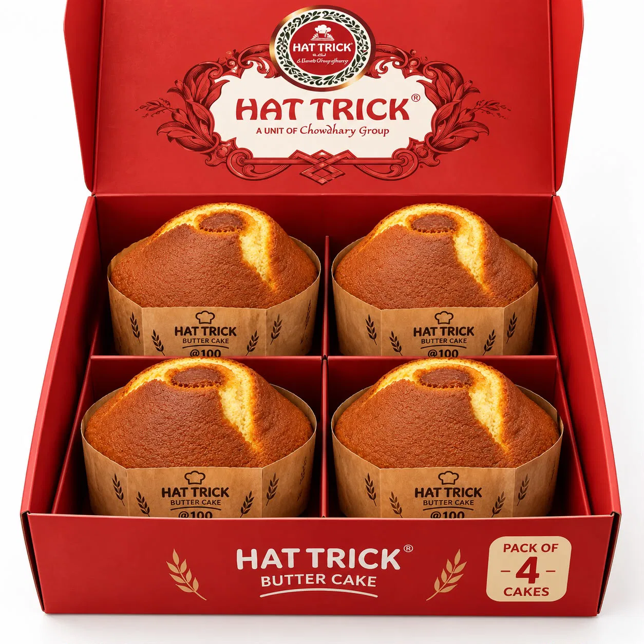 Plain Butter Cake by Hat Trick ( Pack of 4 Pieces)