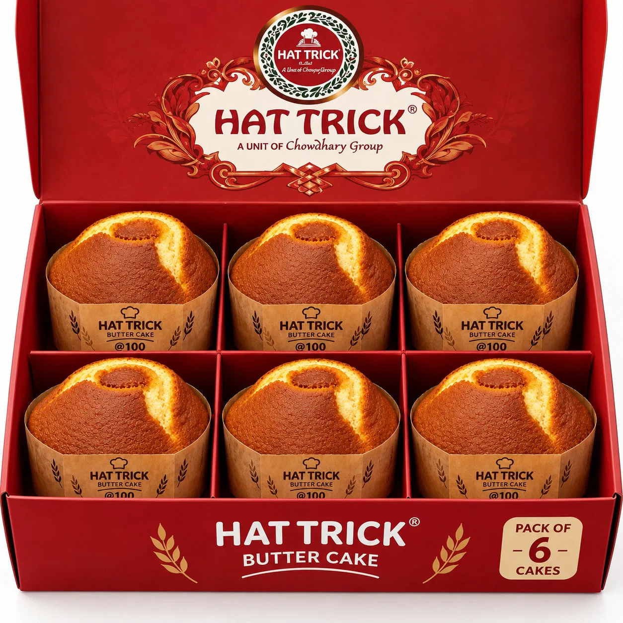 Plain Butter Cake by Hat Trick ( Pack of 6 Pieces)