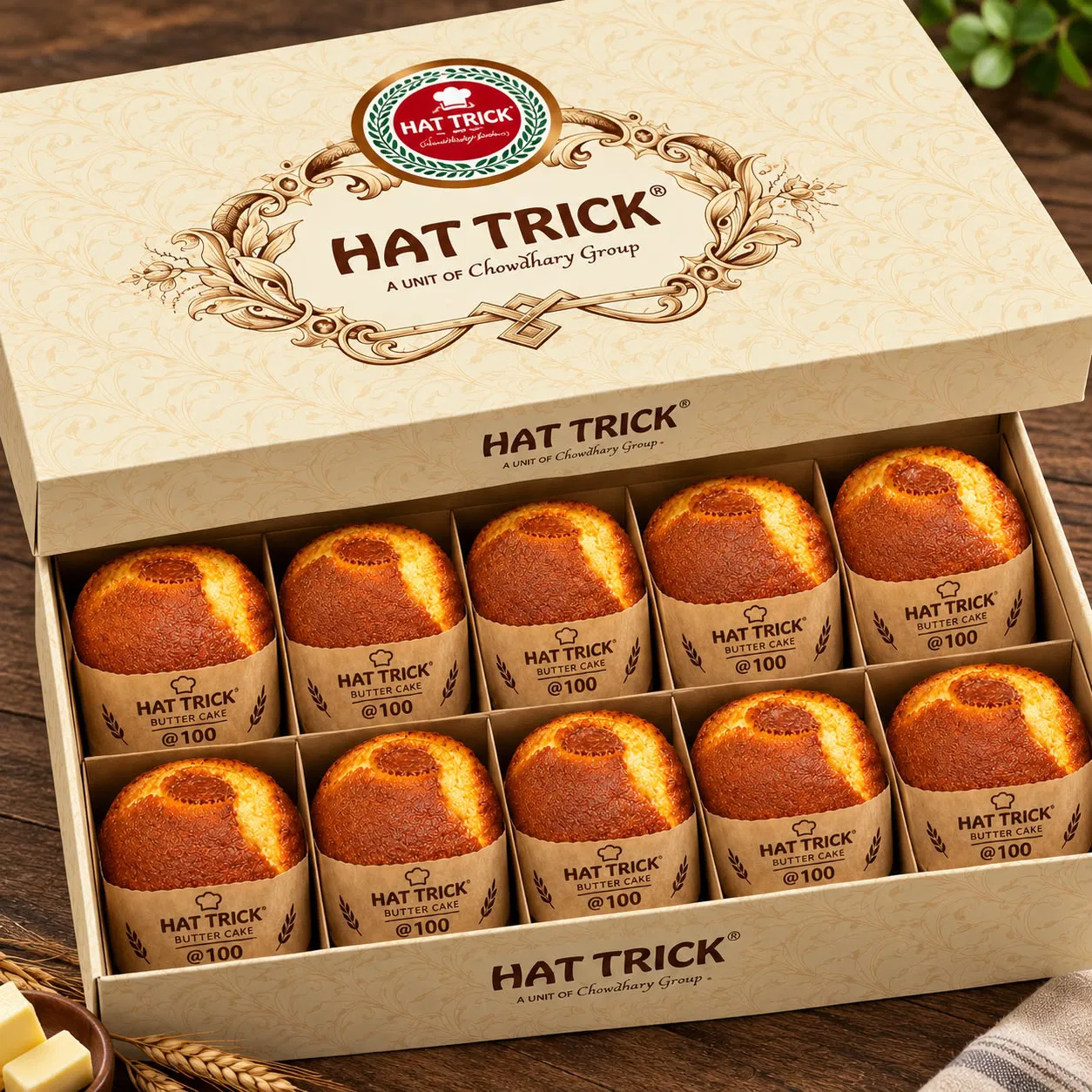 Plain Butter Cake by Hat Trick ( Pack of 10 Pieces)
