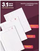 ITC Saathi 3IN1 Copy, (Ruled/4Line/1cm Square), 164 Pages 24x18cm – image 2