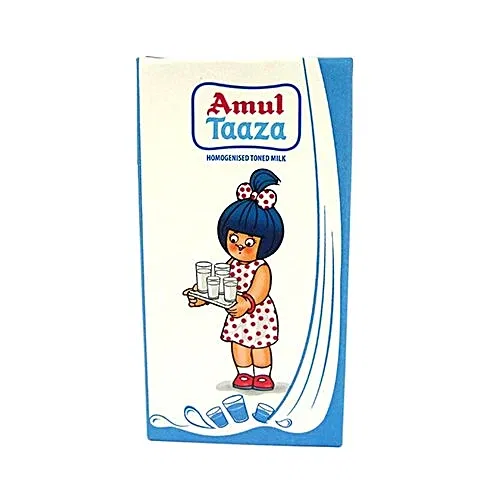 Amul Taaza Homogenised Toned Milk, 500ml