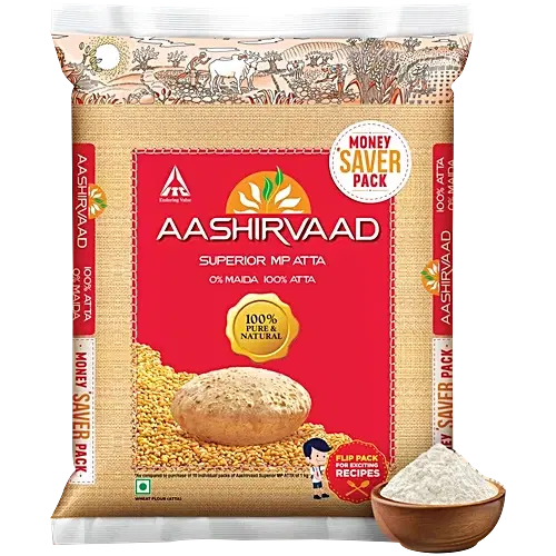 Aashirvaad 10Kg Shudh Chakki Atta (100% Atta, 0% Maida)