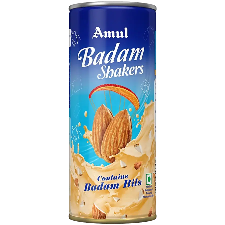 Amul Badam Shakers, Contains Badam Bites, 200ml