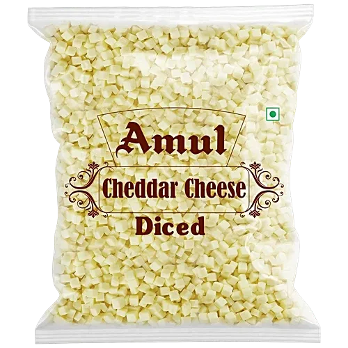 Amul Cheddar Cheese Diced, 1 kg Pouch