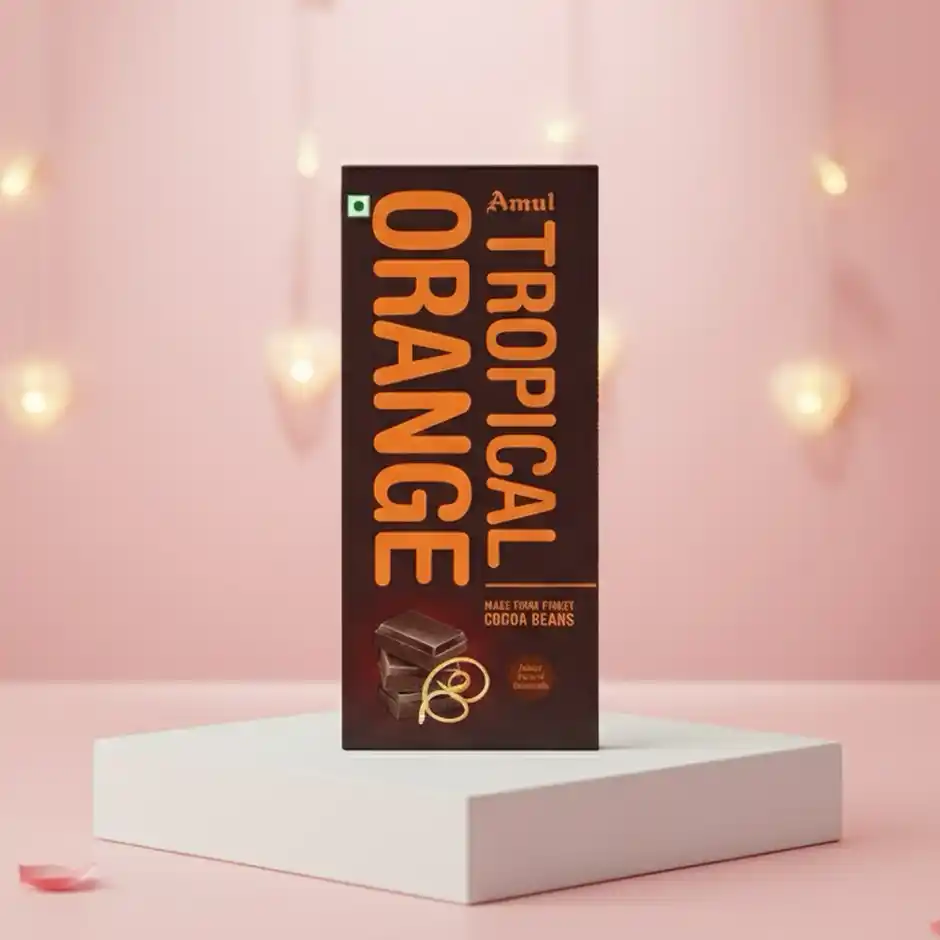Amul Tropical Orange Chocolate | Made From Finest Cocoa Beans, 150g Bar