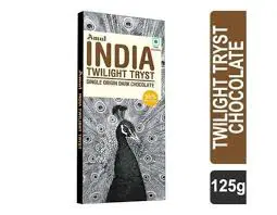 Amul India Twilight Tryst, Single Origin DARK Chocolate, 55% Rich in Cocoa, 125 g